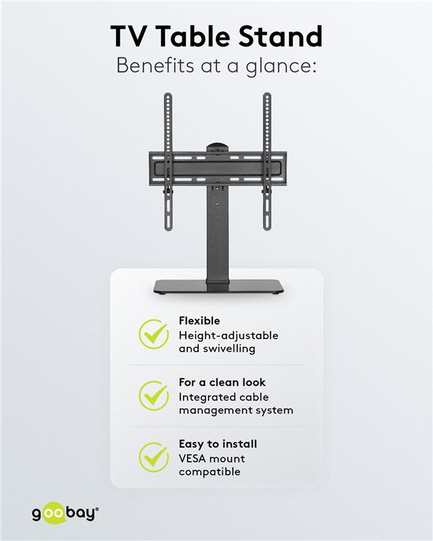 Goobay Tabletop TV Stand Basic Fix TVs and monitors between 32" and 55"