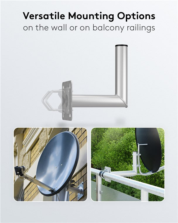 Goobay Aluminium Satellite Dish Wall Mount