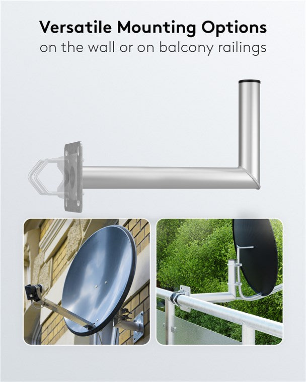 Goobay Aluminium Satellite Dish Wall Mount