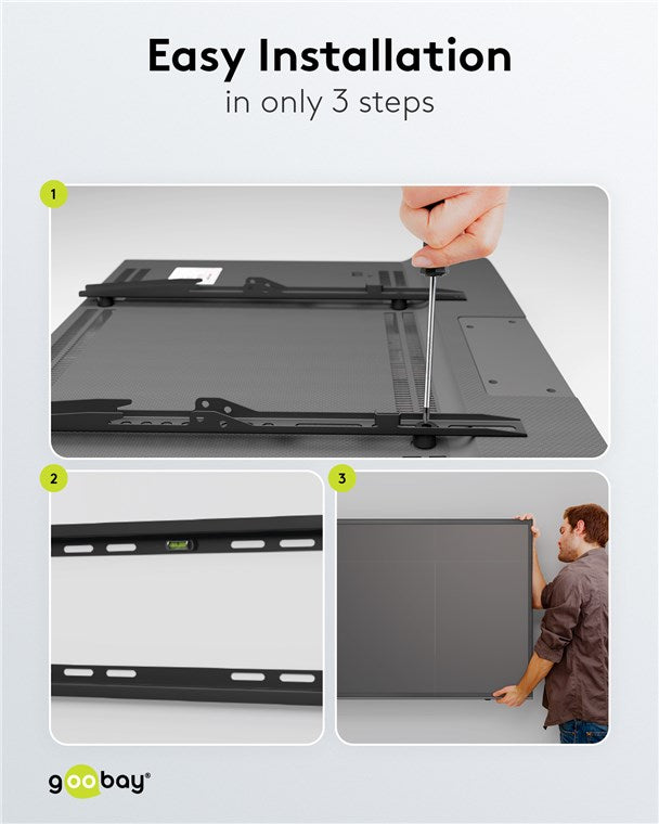 Goobay TV wall mount Basic FIXED (XL) 43" to 100"
