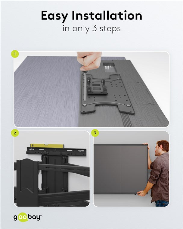Goobay TV wall mount Pro FULLMOTION (L) for TVs from 37" to 70" up to 60kg