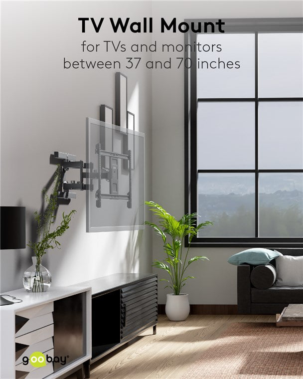 Goobay TV wall mount Pro FULLMOTION (L) for TVs from 37" to 70" up to 60kg