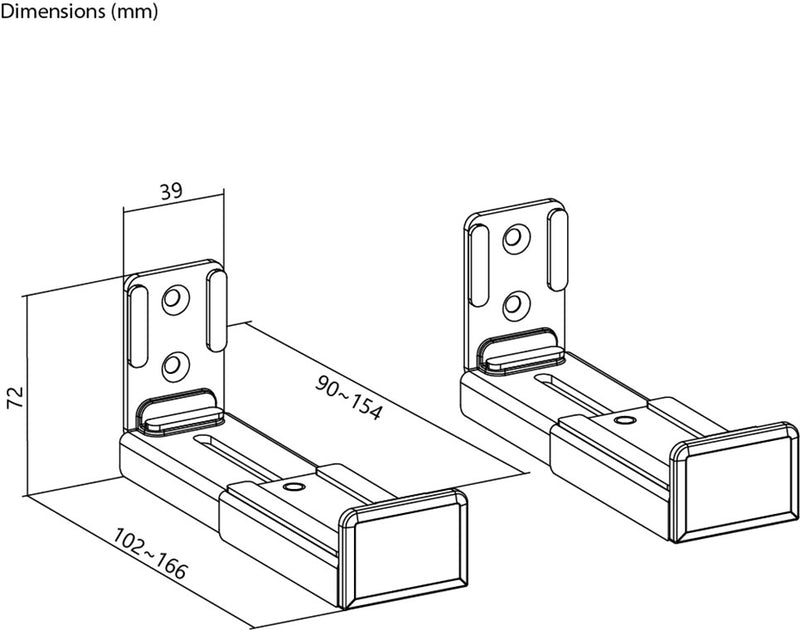 Goobay Universal Soundbar Wall Mount