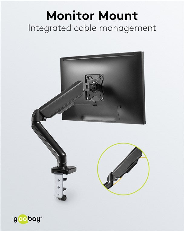 Goobay Monitor Mount with Gas Spring for monitors between 17" and 32"