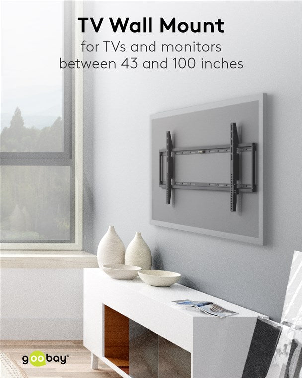 Goobay TV wall mount Basic FIXED (XL) 43" to 100"