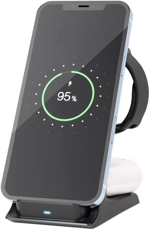 GOOBAY 3-in-1 Wireless Qi Charger