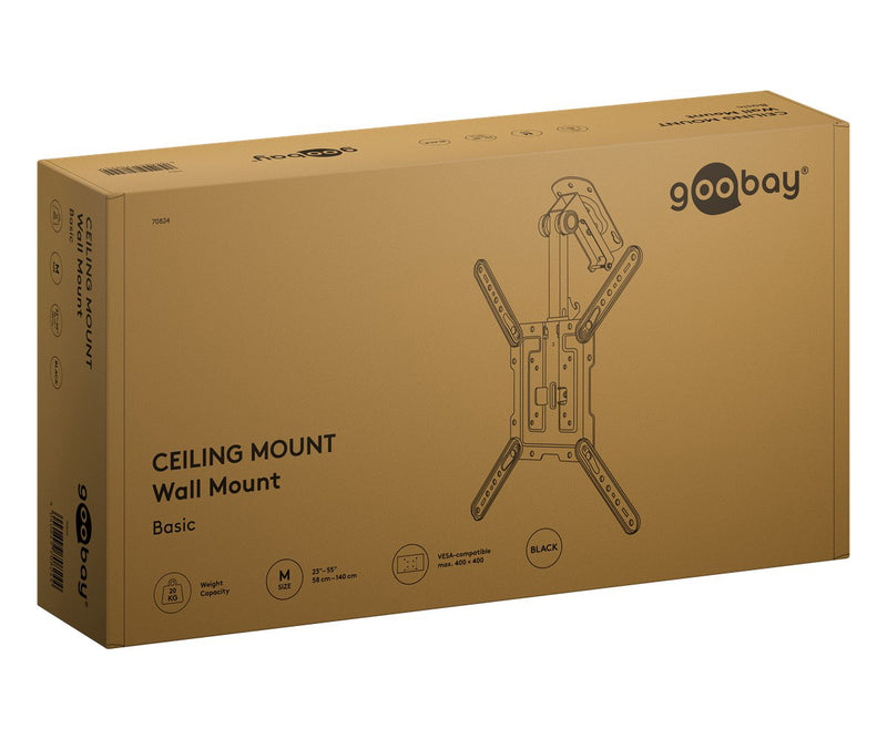 Goobay Ceiling TV Mount Basic TV Mount for TVs from 23" to 55"