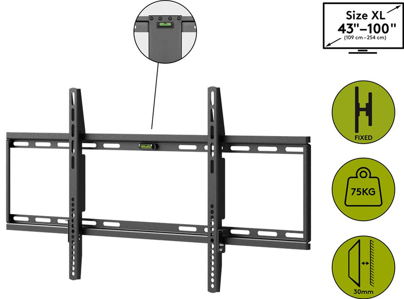 Goobay TV wall mount Basic FIXED (XL) 43" to 100"