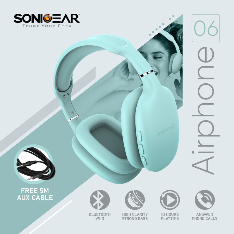 SONICGEAR Airphone 6 Bluetooth Headphones