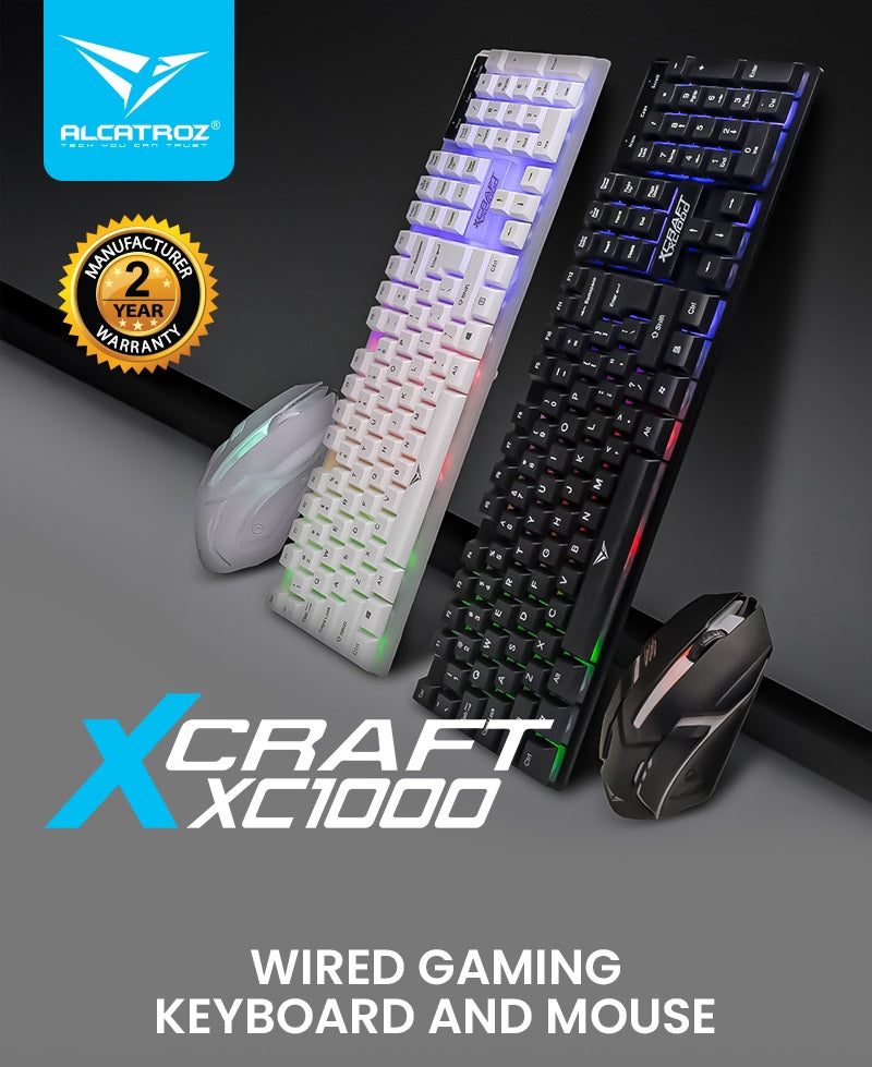 Alcatroz X-Craft XC 1000 Gaming USB Wired Keyboard and Mouse