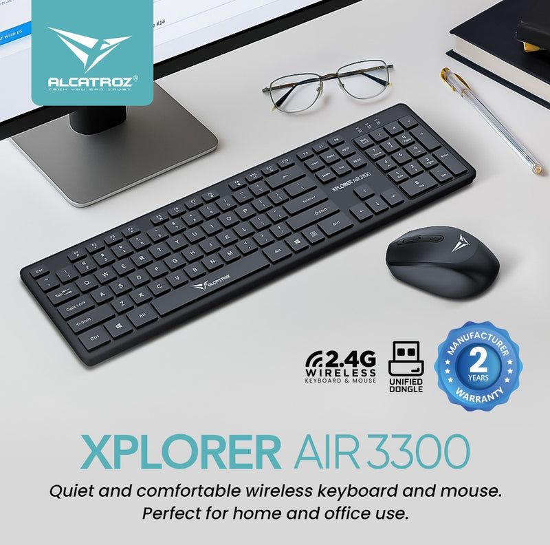 Alcatroz Xplorer Air 3300 Wireless Keyboard and Mouse