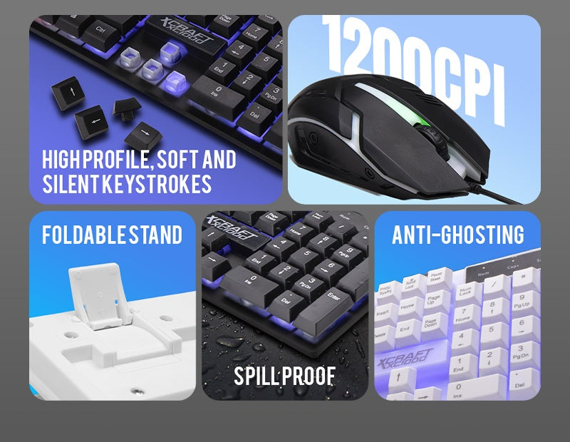 Alcatroz X-Craft XC 1000 Gaming USB Wired Keyboard and Mouse