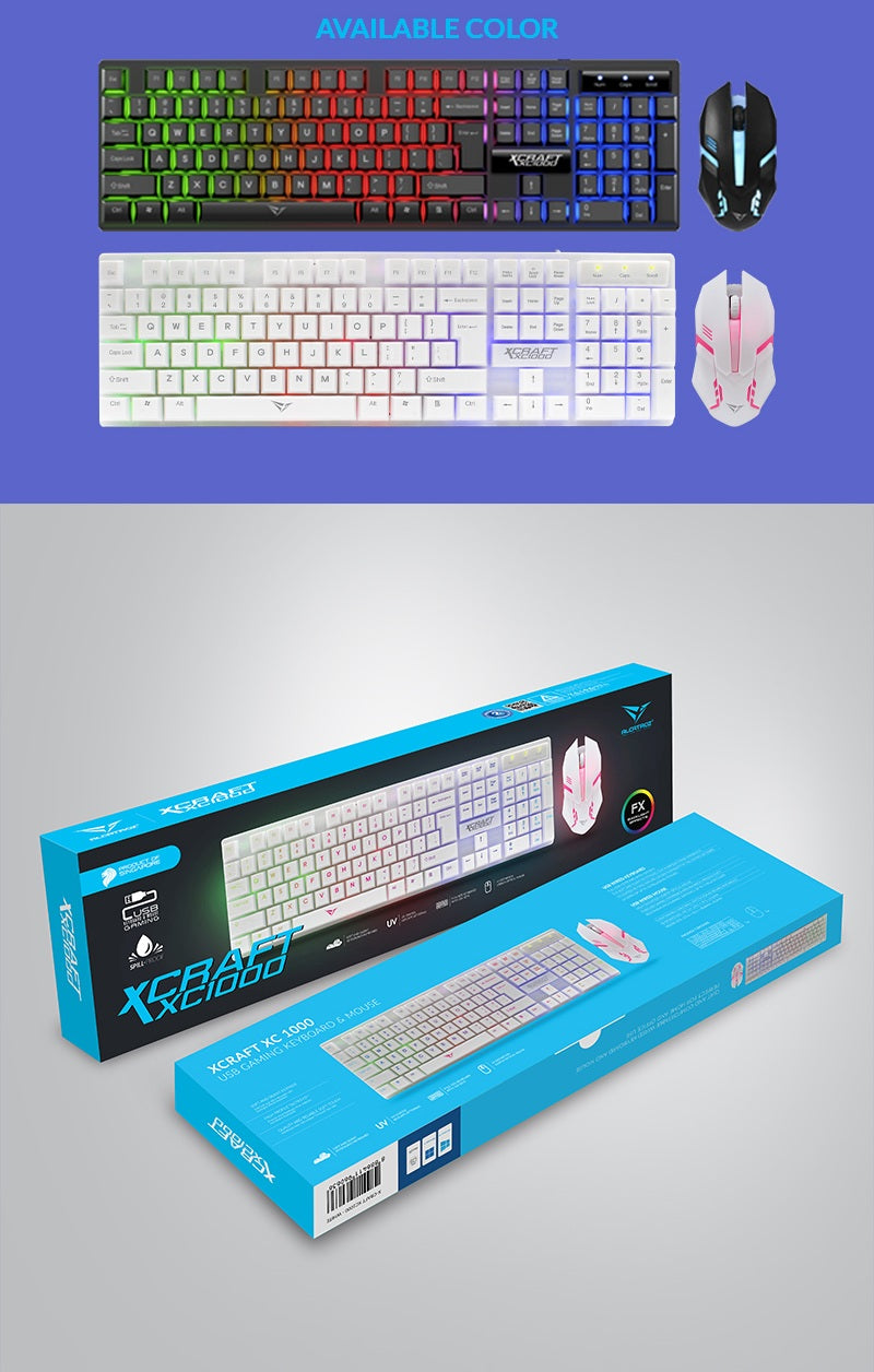 Alcatroz X-Craft XC 1000 Gaming USB Wired Keyboard and Mouse