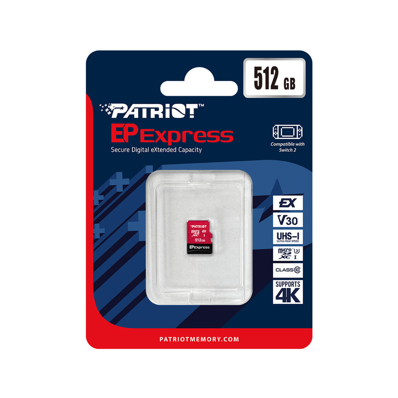 Patriot EP Series MicroSDXC Express Card for Nintendo Switch 2