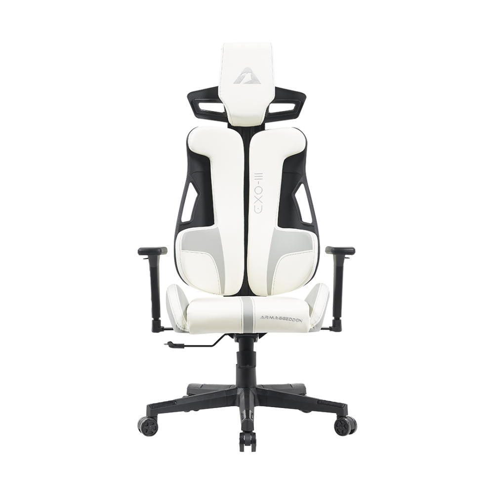 Armaggeddon EXO-III Professional Gaming Chair in Salt Flat white and grey