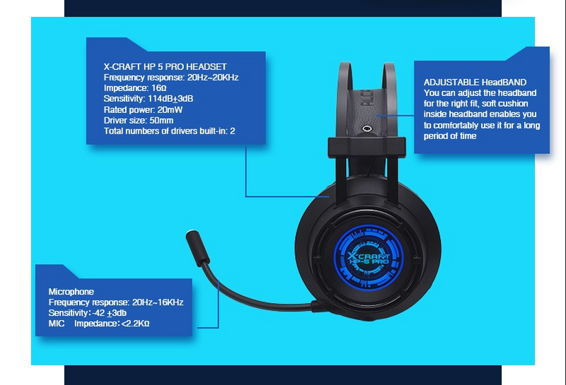 Alcatroz X-CRAFT HP 5 Pro Gaming Headset