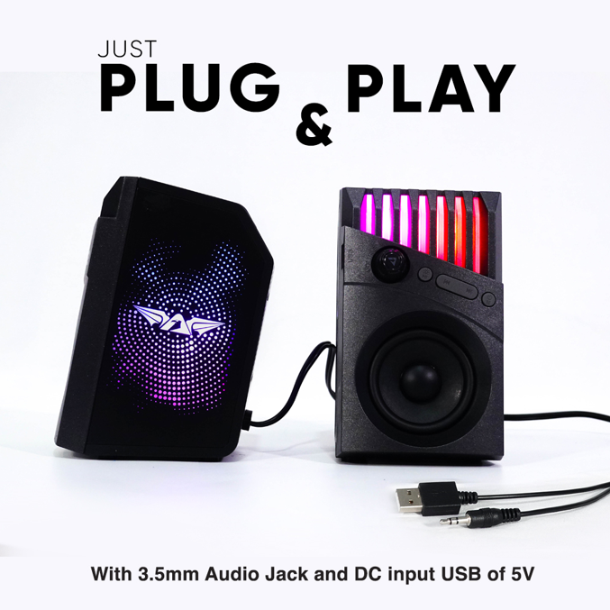 Armaggeddon Lumo 2 RGB 2.0 Stereo Bluetooth Gaming Speakers