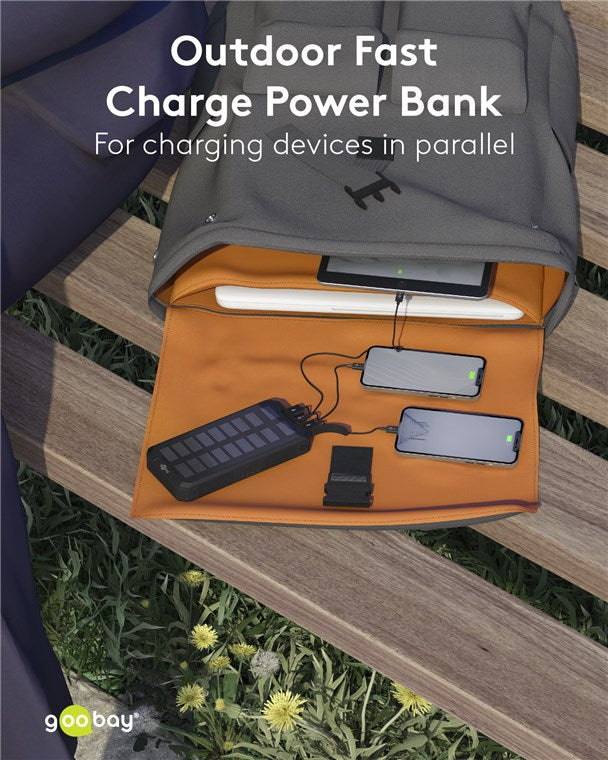 GOOBAY Outdoor Fast Charge Power Bank with Solar