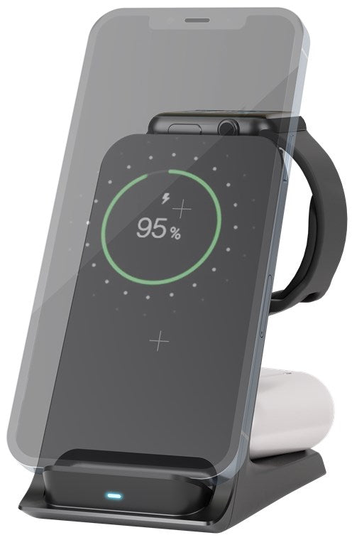 GOOBAY 3-in-1 Wireless Qi Charger