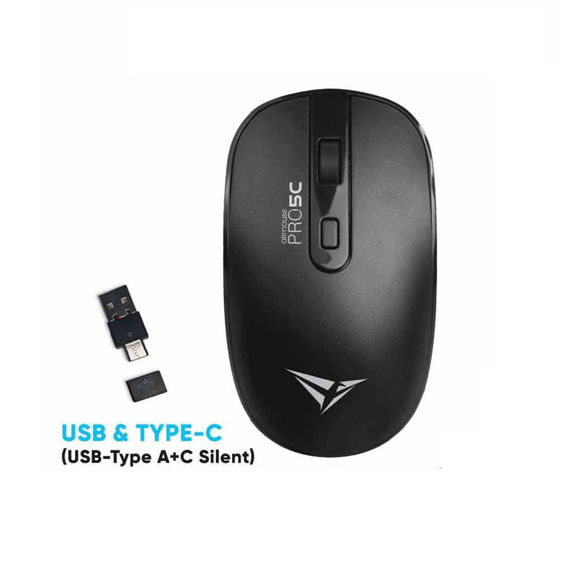 Alcatroz Airmouse Pro 5C Wireless Mouse with Type-C Receiver - Black
