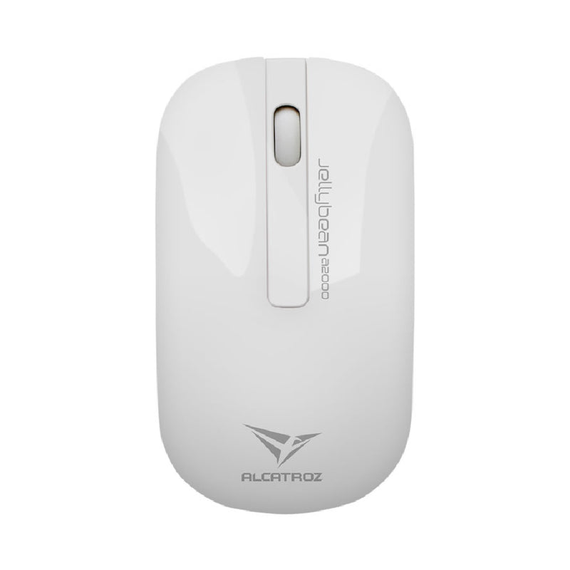 Alcatroz A2000 Jellybean Wireless Keyboard and Mouse Combo - White