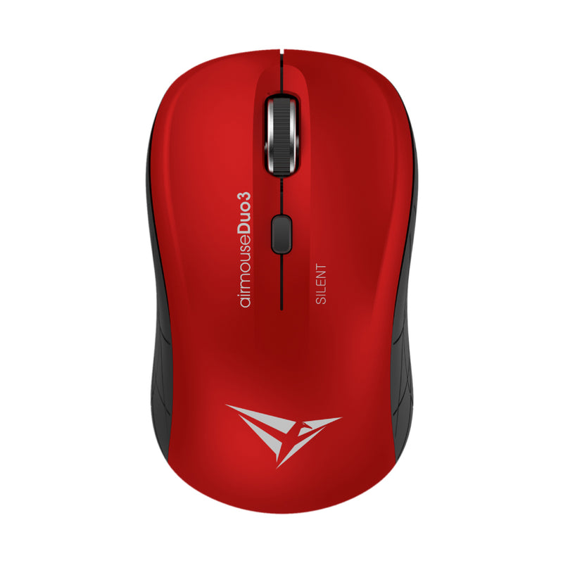 Alcatroz Airmouse Duo 3 Silent Wireless and Bluetooth Mouse - Black/Red