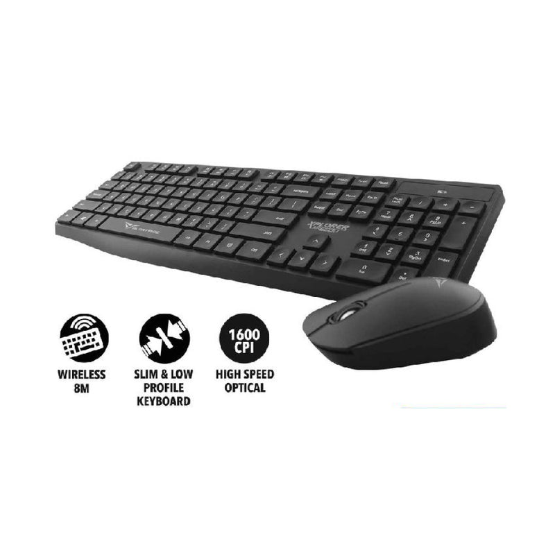 Alcatroz Xplorer Air 6600 Wireless Keyboard and Mouse Combo - Black
