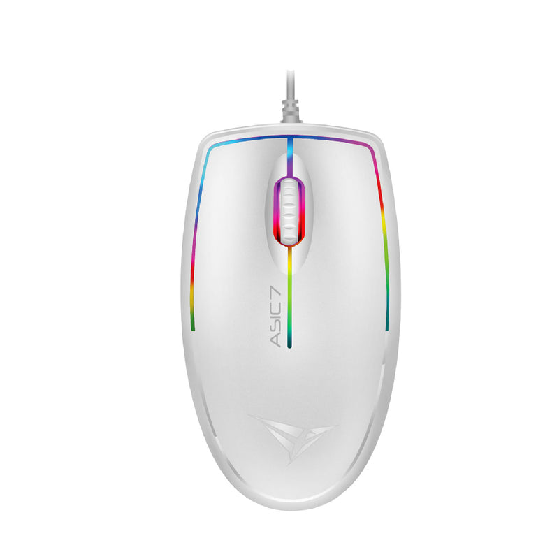 Alcatroz Asic 7 RGB FX Wired USB Mouse - White