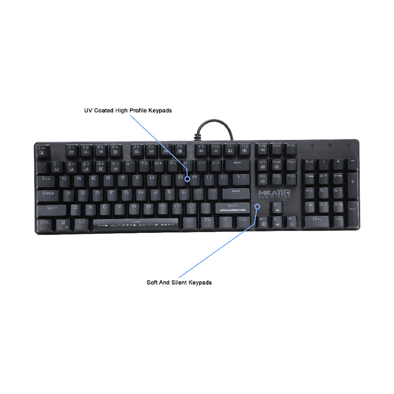Armaggeddon RGB MKA-11R Mechanical Keyboard - Black